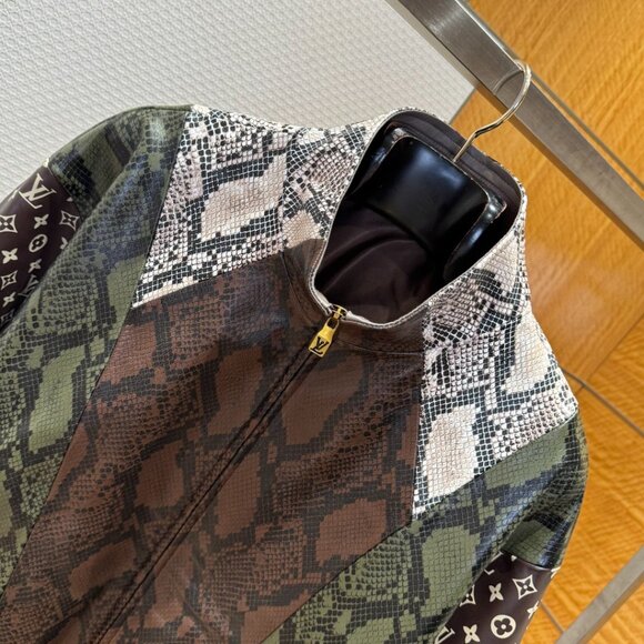 Louis Vuitton Python-Mix Leather Tracksuit Top – Mid-Brown - Picture 3 of 10